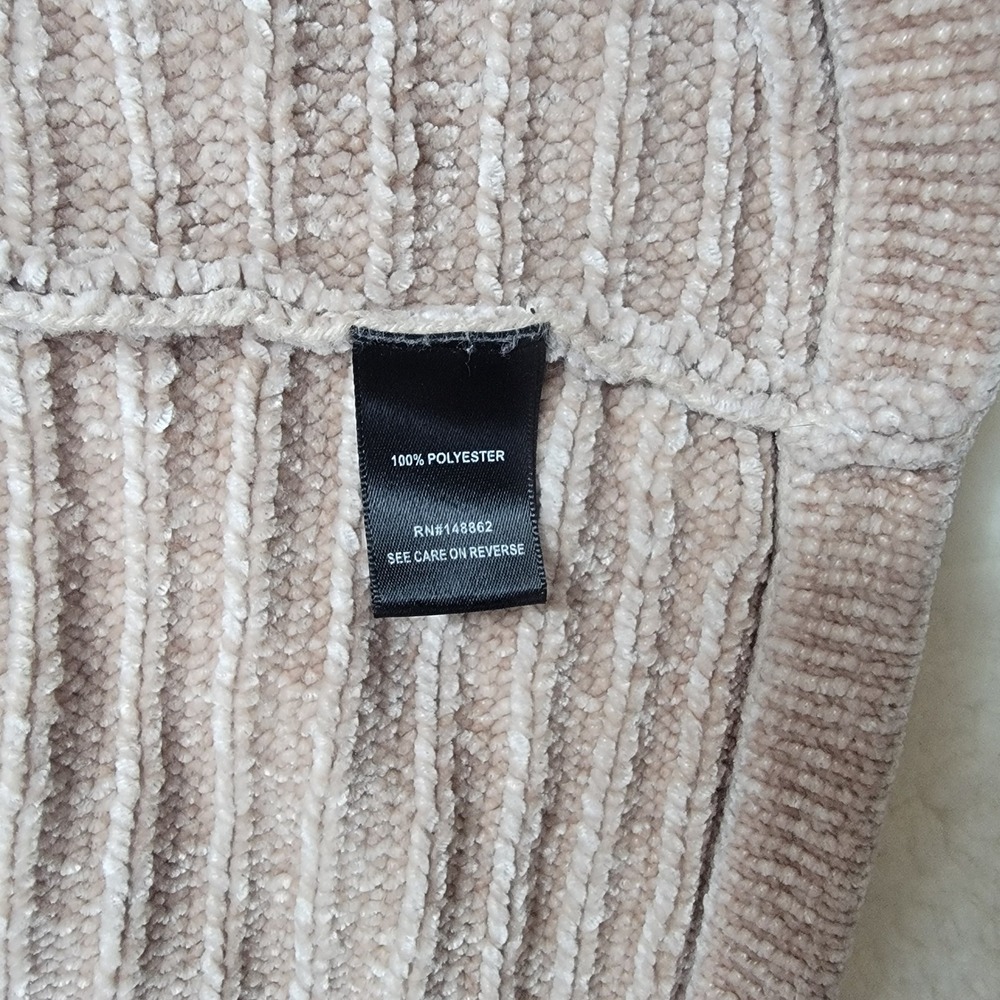 Torrid Cardigan  Sweater Womens 1 Tan Chenille Ribbed Batwing Open Front - Picture 8 of 8